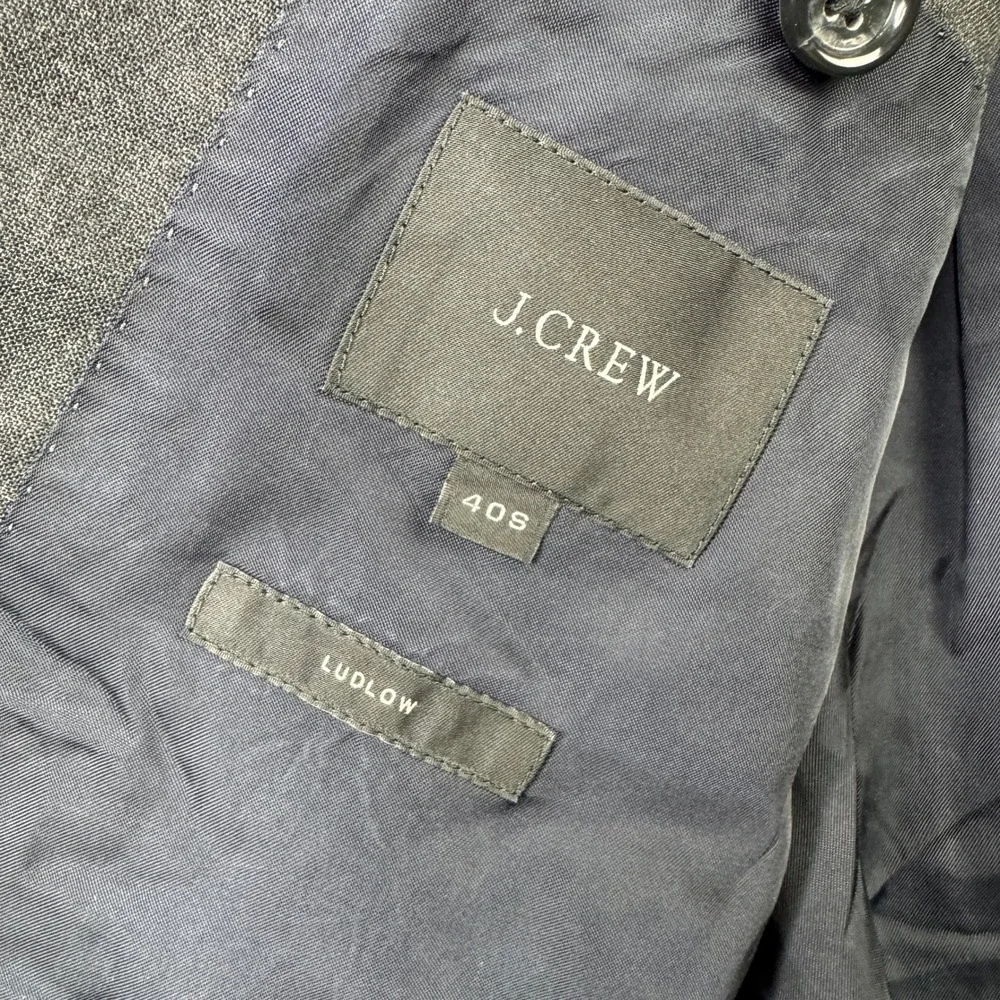 J.Crew Ludlow Blazer 40S Charcoal Gray Loro Piana Super 120s Wool Suit Jacket